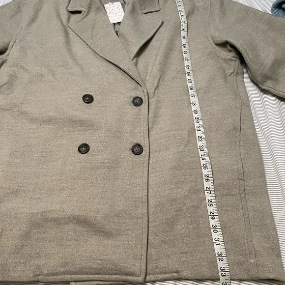 Free People Hannah Slouchy Soft Oversized Blazer Jacket XL NWT oatmeal - Picture 4 of 11